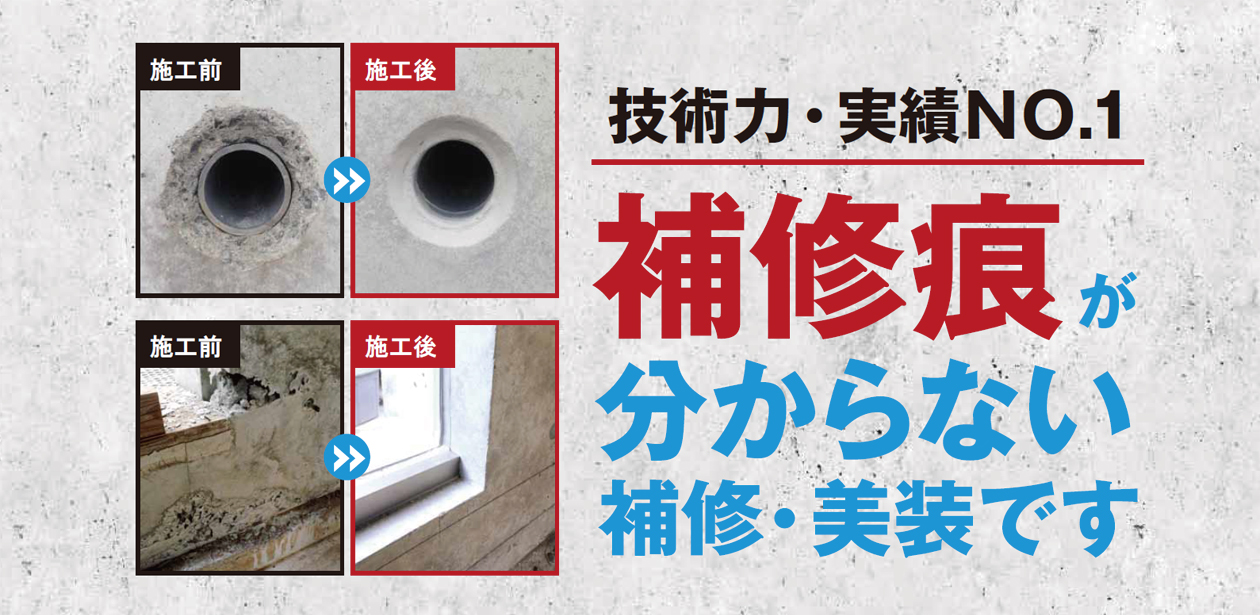 業界最先端復元補修「カメレオン工法」 業界最先端復元補修「カメレオン工法」